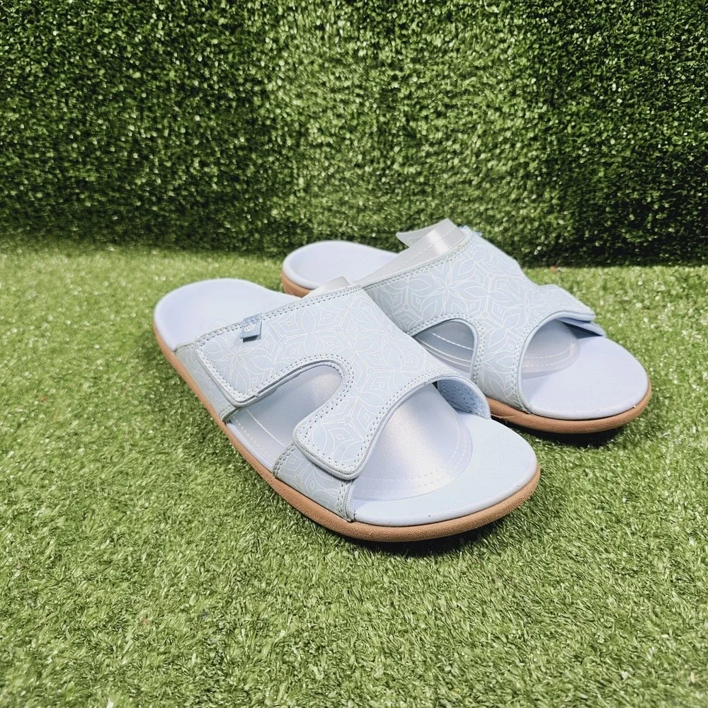 Spenco Orthotic Kholo Light Blue Slip On Comfort Sandals Womens Size 10